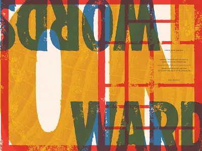 ONWARD :: NO WORDS letterpress retirement smart filters textures woodtype