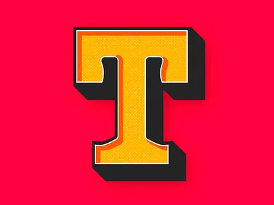 T 36daysoftype 3d illustrator lettering t type typo typography vintage