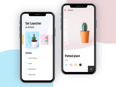 Launcher app design flat launcher light ui ux