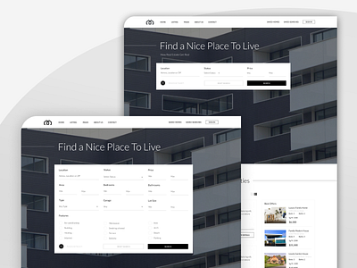 Advanced Search Real Estate advanced search agency agency website dailyui design estate filter filtering filters form options property property search real estate realty realty search search search bar search box ux