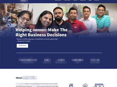 Corporate home page landing page ui website