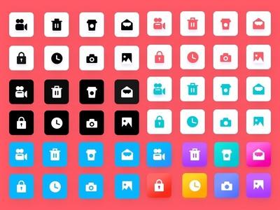 SomeFunnyIcons camera icon clock icon coffee icon design flat flat design icon icons image logo photography logo sketch vector