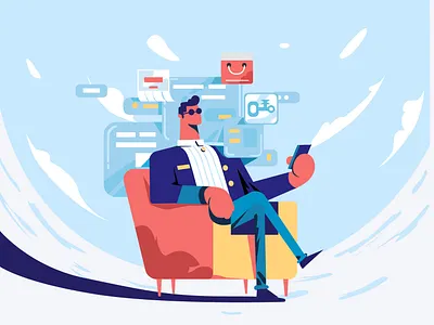 Barname Hay Irani2 app application art branding character design flat graphic illustration illustrator man motiongraphic vector