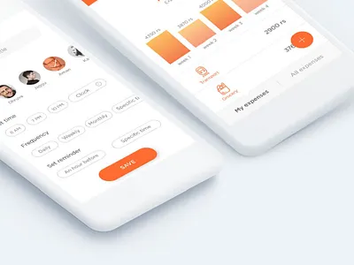 Expenses & Todo Management App airy app design app ui easy expense flatmates management minimal simple todo