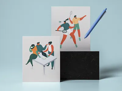 Life At QED42 branding design illustration