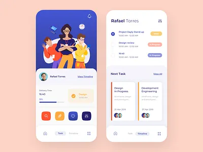 Task Manager App afterglow app clean management management app management tool manager organization planning process project management scheduling statistic task task manager team time line timeline ui workspace