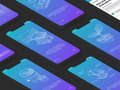 Investment App - Onboarding 3d illustration app appdesign application finance app illustration interaction interface investment ios money onboarding ui ux vector