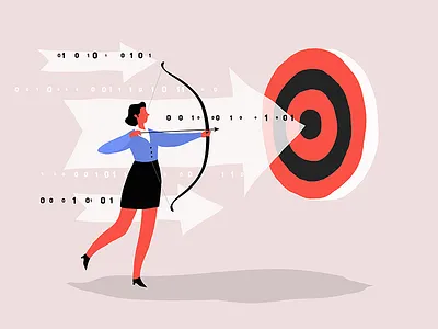 Business shooter aim archer arrow bow business goal shooter success target win woman