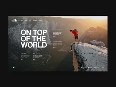 The North Face© - Alex Honnold alex honnald e commerce fashion fashion website grid design landing page minimal minimal web design minimal website shop store store design the north face typography ui ui design ux web design