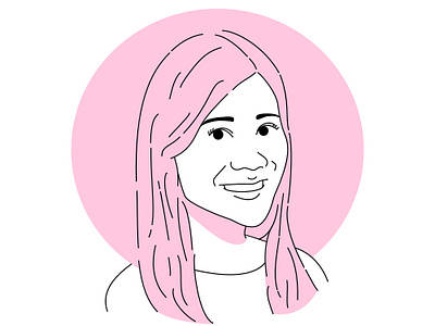 Personal avatar flat line character design flat design flat illustration flat line illustration vector