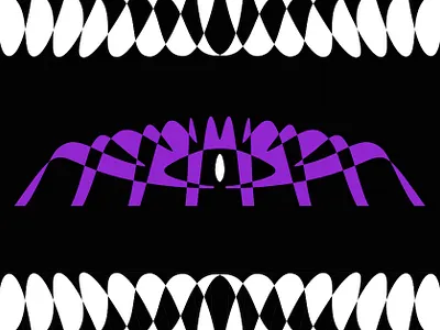 Intersecting Creepy Crawler character design graphic illustration pattern ribbons