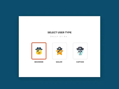Daily UI Day 064 100 day challenge 100 day ui challenge 100 days challenge dailyui select user type