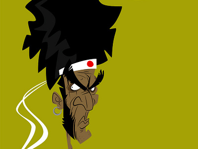 Afro and the lemonade sky afro fanart japan portrait samurai