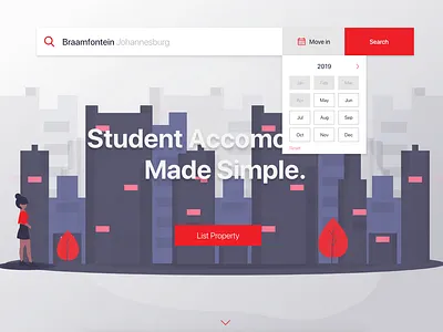 Month Selection UI adobexd digital design prototype ui ui design user interface design website website design