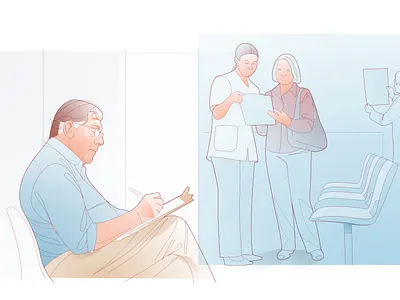 patient filled form care illustration medical patients