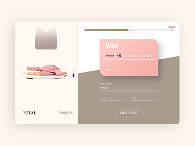 Daily UI #002_Credit Card Checkout checkout credit card checkout dailyui shopping ui ux web
