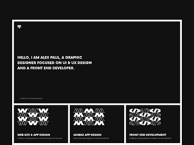 Personal website & porfolio adobe xd design graphic design landing page personal porfolio typography ui uidesign ux visual design website