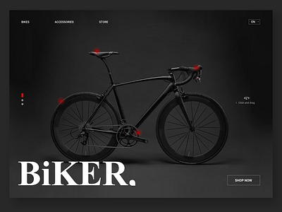 Daily UI #003_Landing Page 360 degree bicycle bicycle shop dailyui landing page ui