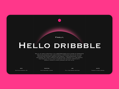 Finally, hello dribbble app clean design flat graphic design icon illustration ios minimal mobile type typography ui ux vector web website