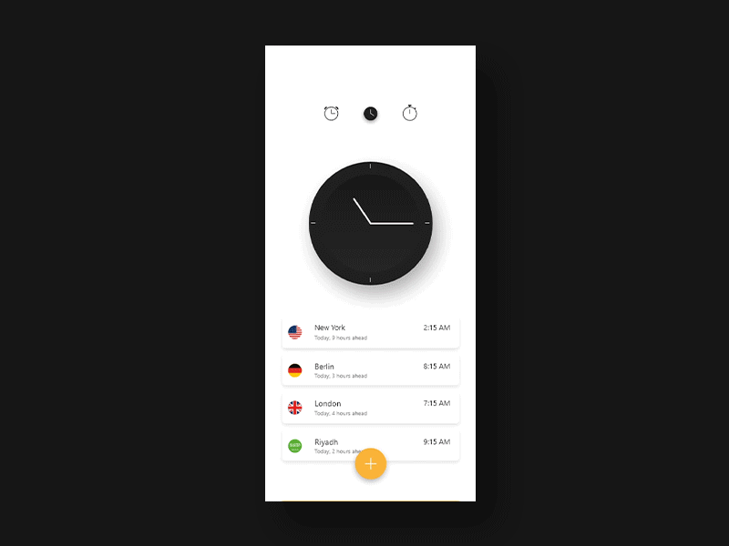 Alarm App Interaction Concept app design interaction prototype ui user experince design user inteface design ux xd