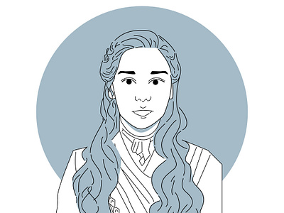 Dany - Game of Thrones fan art flat illustration flat line game of thrones got illustration queen vector