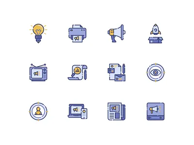 marketing ad advertising brand branding business icon icon web iconography icons icons set identity kerismaker marketing promotion public seo startup website