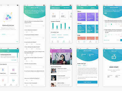 Revamp of Brain 9D adobecxd app application data games icon minimal ui ui design uxdesign