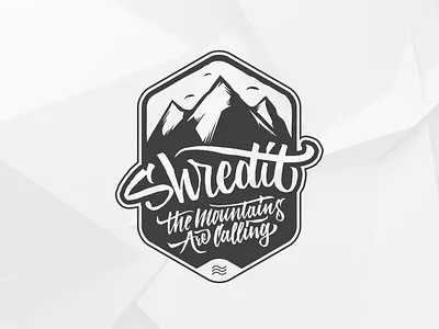 ShredIt (raw version) Mountains Are Calling brush lettering brushlettering calligraffiti calligraphy design iamrushdog illustration lettering logo logotype snow typo