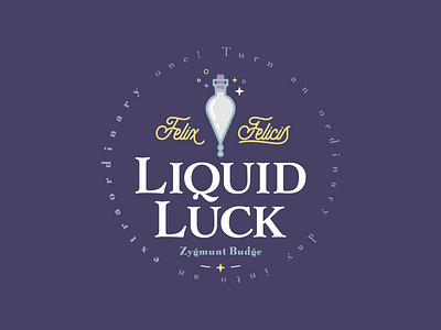 Felix Felicis Badge badge clean fan art flat flat design flat icon flat logo harry potter hogsmeade hogwarts magic minimal modern potion simple wizard wizarding world