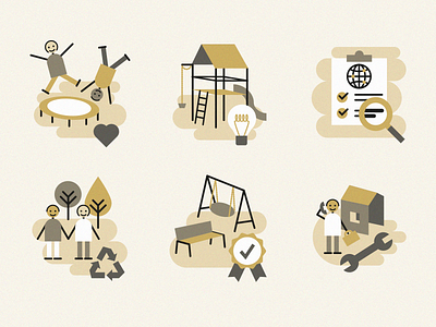 Multi Color Company Icons check children competition design fair icon ideas illustration illustrator info graphic maintenance play playground protection quality safety service icons sustainability vector website