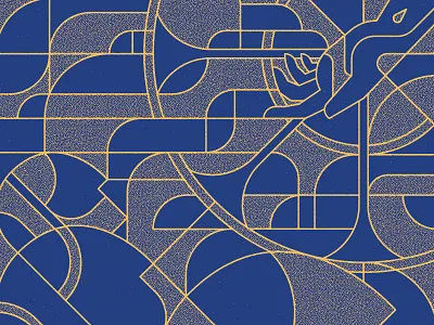 Seasons: Advent 3 art blue clouds earth gold heaven jesus people second coming stained glass texture trumpet