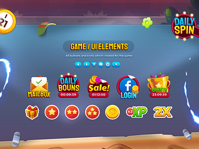 Bingo My Home Icons bingo cartoon colorful design dribbble games illustration mobilegames ui wixot