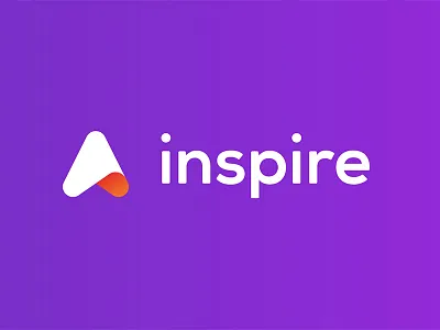 Inspire Logo arrow branding design digital gradient icon logo minimal vector