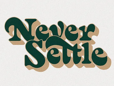 Never Settle art design handlettering lettering letters serif type type type design typeface typography