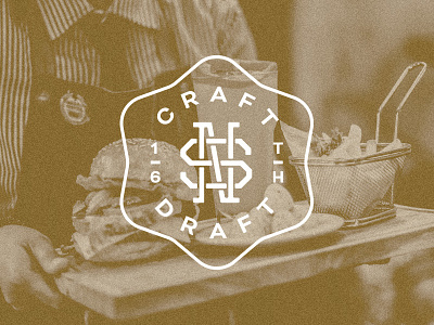 New State Secondary Badge badge logo badges black branding burgers crest gold logo monogram