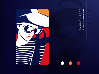 Style Poster Design branding classic clean creative design elegance elegant fashion flat fresh glasses gloves hat illustration modern smart style stylish vector woman