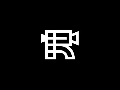 R letter abstract geometric letter lines minimalist modern solid strong symbol