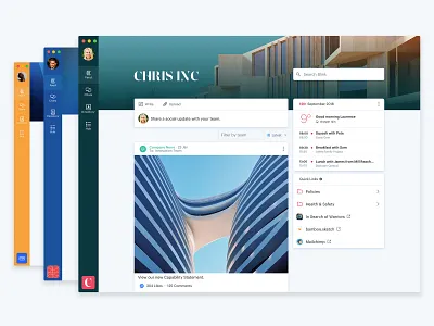Blink Feed admin app branding cards design logo messaging ui
