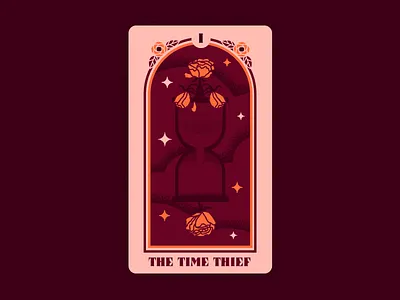 Right Reasons Tarot 1: The Time Thief bachelor bachelorette card deck design hourglass illustration right reasons rose tarot tarot deck texture time vector
