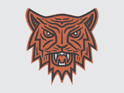 Tiger Claw illustration patch run running texture tiger trail