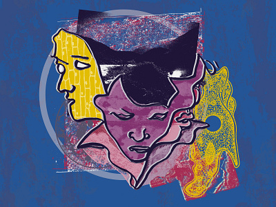 Seems Legit Poster Illustration collage illustration poster techno texture