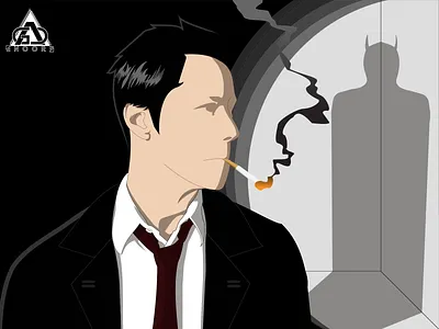 Finding demon flat flat design illustration illustrator occult shadow vector