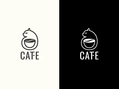 Catfe Logo adobe illustrator design flat graphic design graphic arts illustration logo logo design vector