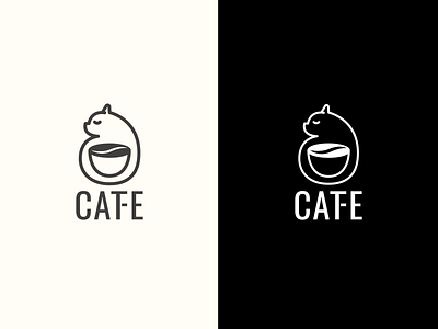 Catfe Logo adobe illustrator design flat graphic design graphic arts illustration logo logo design vector