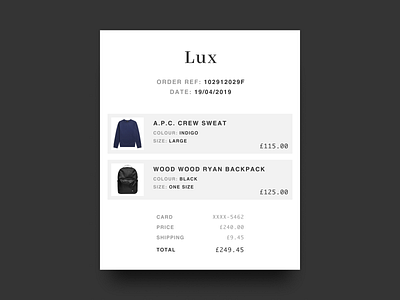 DailyUI 017 - Email receipt dailyui dailyui 017 email email design email receipt email template