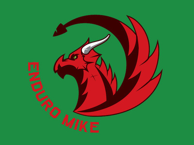 Enduro Mike animal animal logo branding character design dragon horns illustration logo mtb sport sticker tee typo typography vector