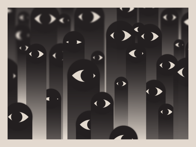 Always Watching 2d animation flat illustration loop