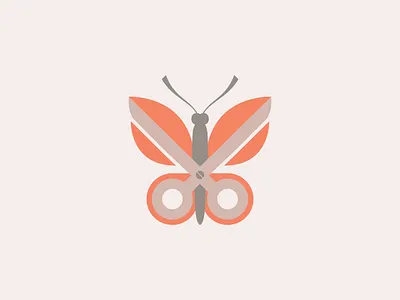 Butterfly Scissors animal illustration animal logo butterfly design icon icon design illustration layout logo logodesign scissors