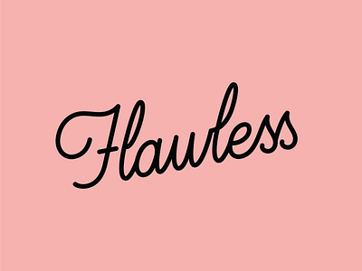 Flawless brand identity branding design graphic design hand lettering handlettering identity design illustrator letter design lettering logo logo design monoline typography