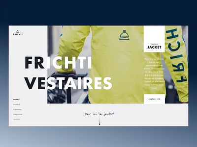 Frichti jacket concept design designer landing page ui uidesign webdesign website concept